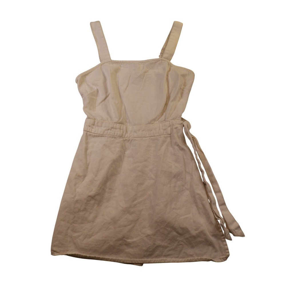 Sincerely Jules Womens M Romper White Wrap Skort Smocked Back Cotton Sleeveless